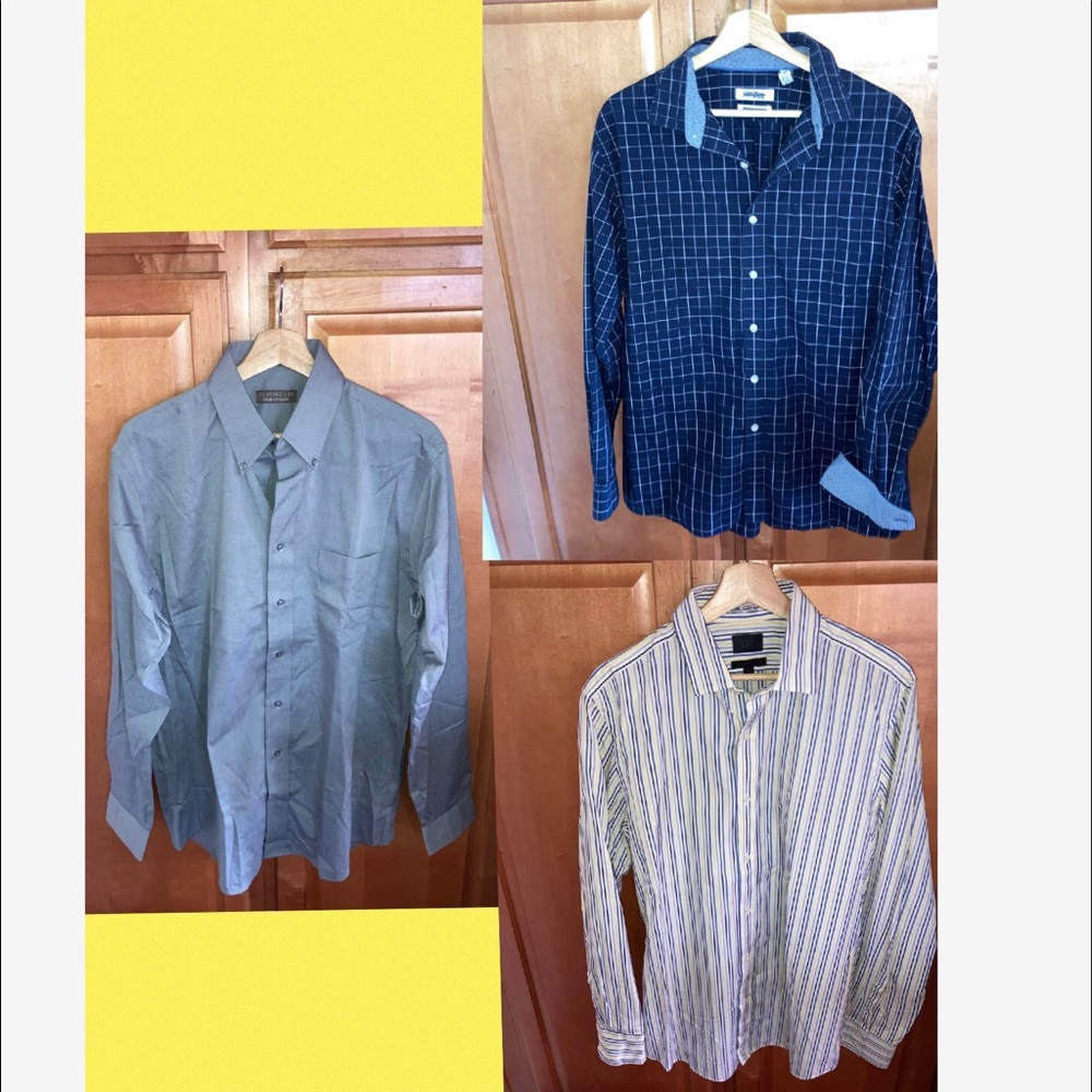 Lot 3 Shirts Burberry, Van Heusen & NWOT Claymore